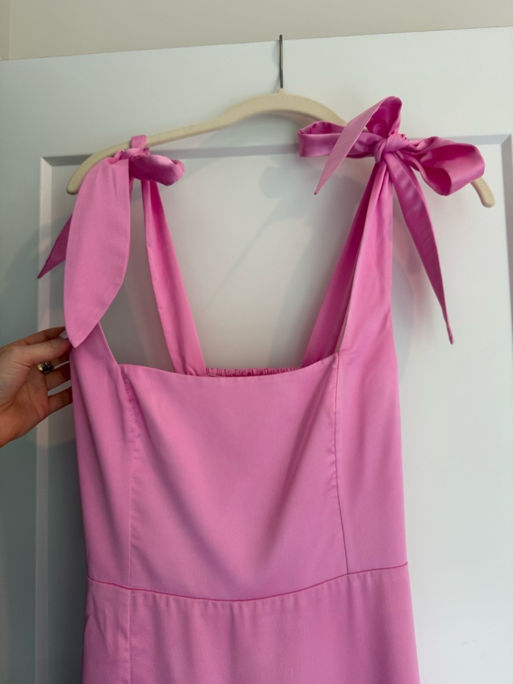 Show Me Your Mimi, Pink Tie-Shoulder Midi Dress - Picture 2 of 5